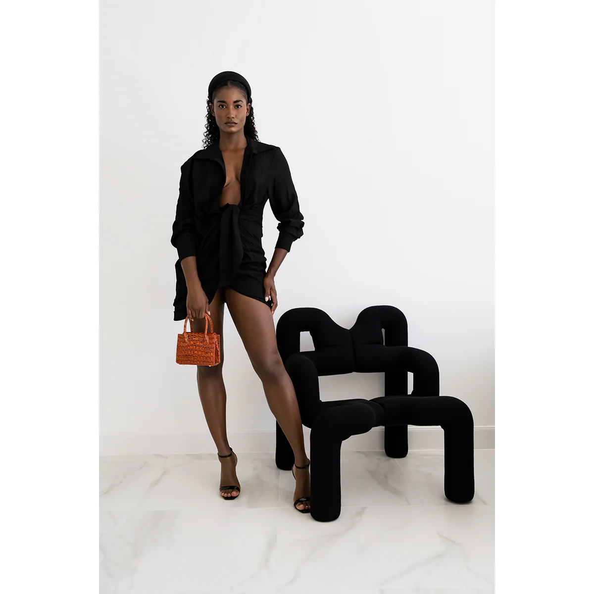 Cognac Croc Diana Bag - Image 8