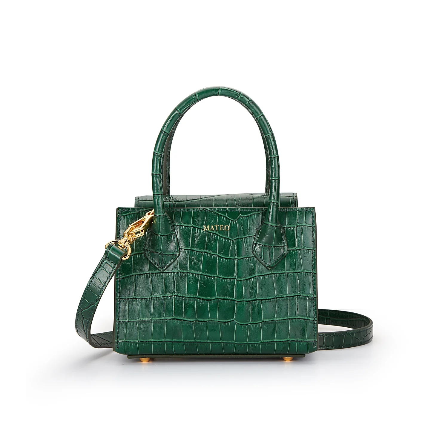 Emerald Croc Diana Bag - Image 3